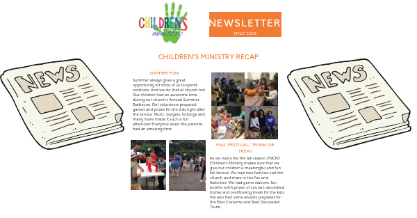Children’s Ministry Newsletter November 2018